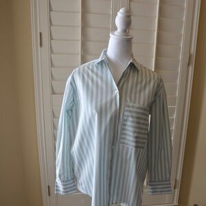 AYR Striped Button Down Blouse
